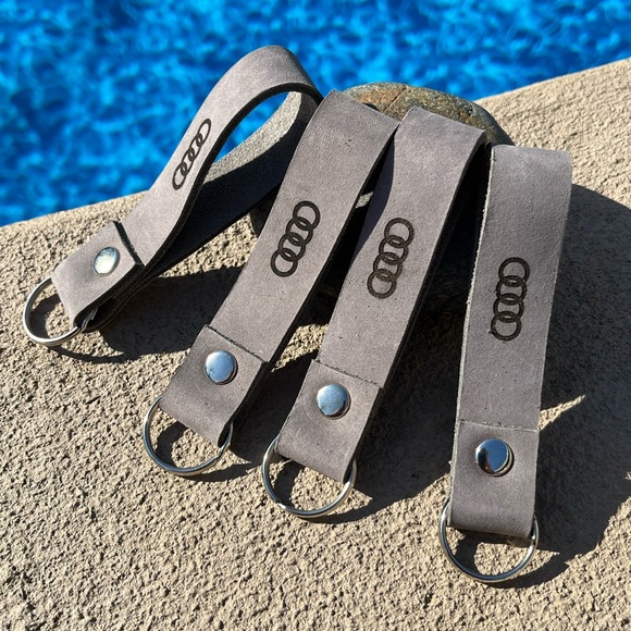 Audi Suede Key Ring Fob and Decal Sticker - Picture 4 of 8